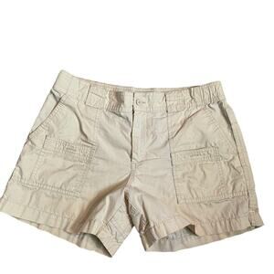 Vintage Y2K Gap light khaki ripstop mid rise utility shorts